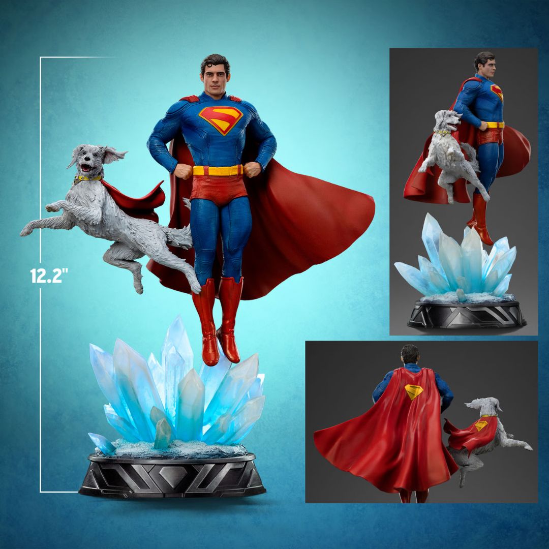 Superman & Krypto Art Scale Statue By Iron Studios -Iron Studios - India - www.superherotoystore.com