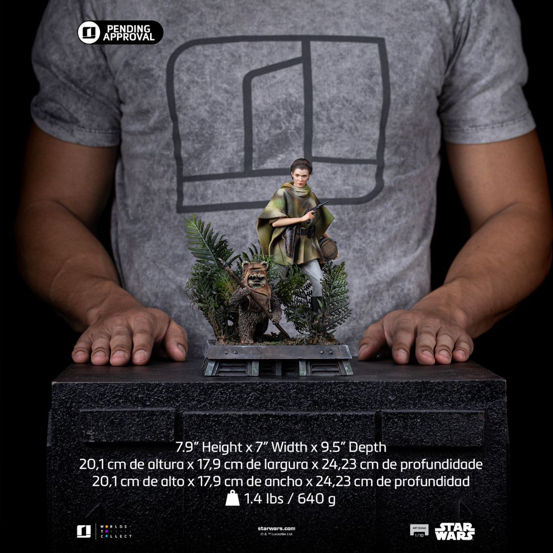 Star Wars: Episode Vi – Return Of The Jedi Leia And Wicket Art Statue By Iron Studios -Iron Studios - India - www.superherotoystore.com