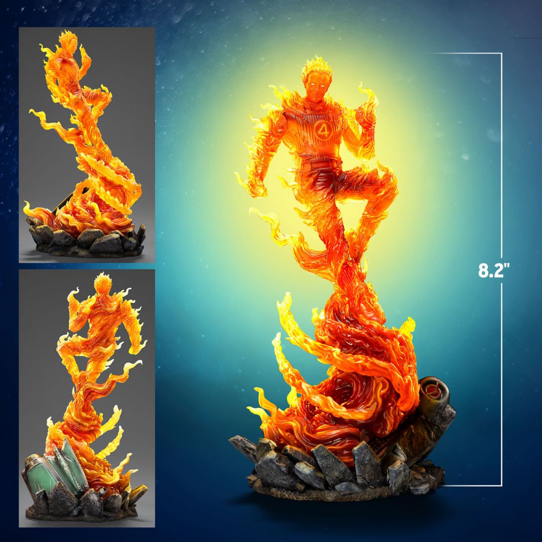 Human Torch Art Scale Statue By Iron Studios -Iron Studios - India - www.superherotoystore.com