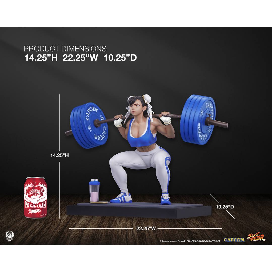 Chun-Li: Powerlifting Statue by PCS Collectibles -PCS Studios - India - www.superherotoystore.com