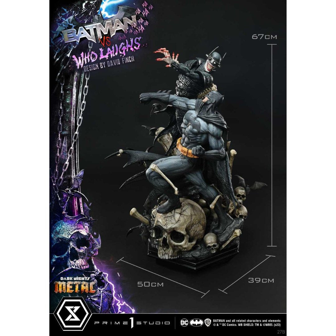 Dark Nights: Metal (Comics) Batman versus Batman Who Laughs statue (Design by David Finch) by Prime1 Studios -Prime 1 Studio - India - www.superherotoystore.com