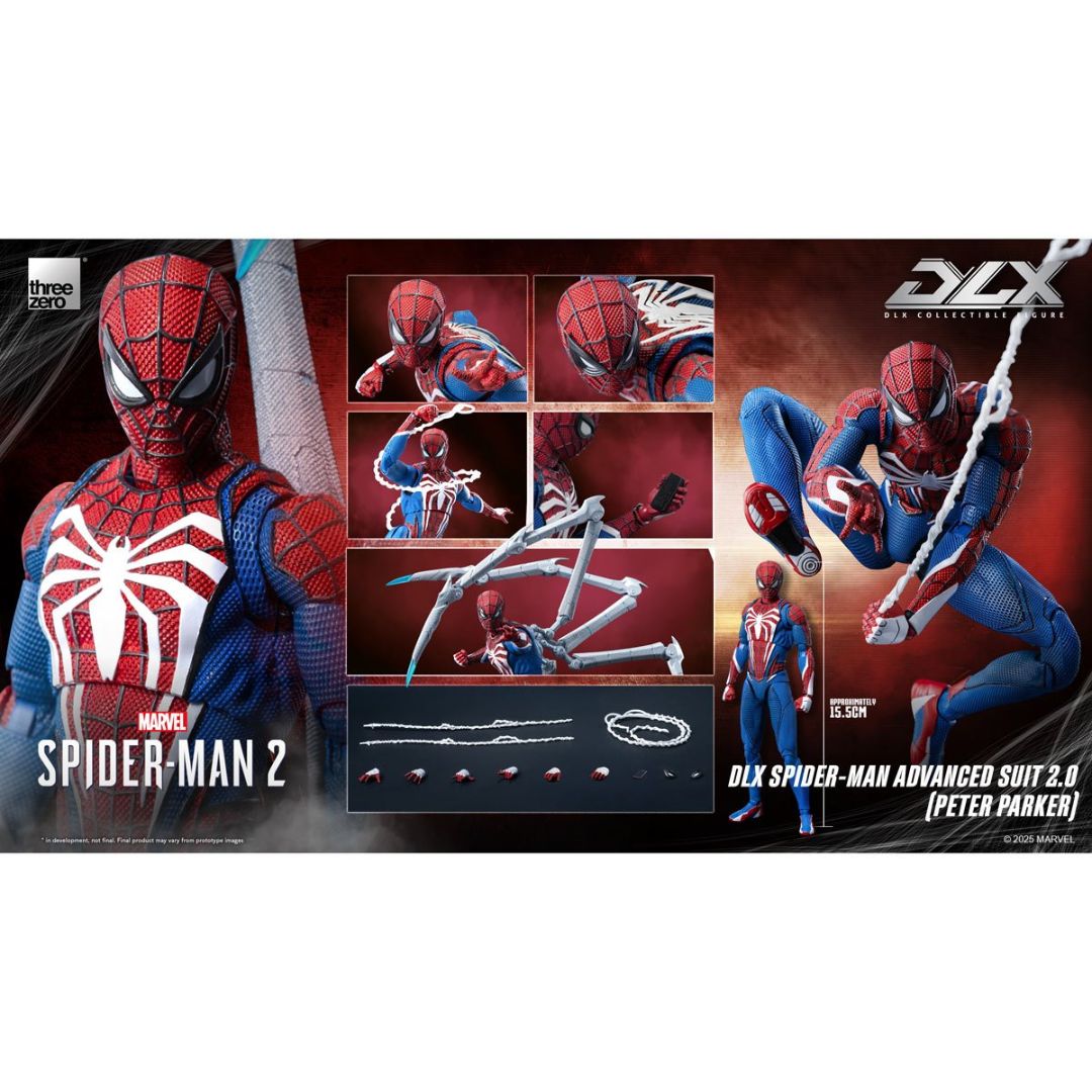 Marvel'S Spider-Man 2: Spider-Man Advanced Suit 2.0 Peter Parker By Threezero -ThreeZero - India - www.superherotoystore.com