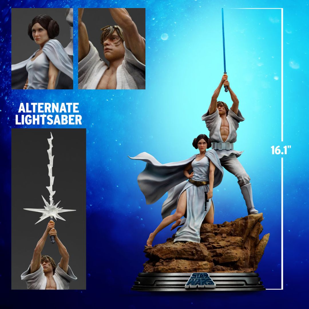 Star Wars Luke And Leia Statue By Iron Studios -Iron Studios - India - www.superherotoystore.com