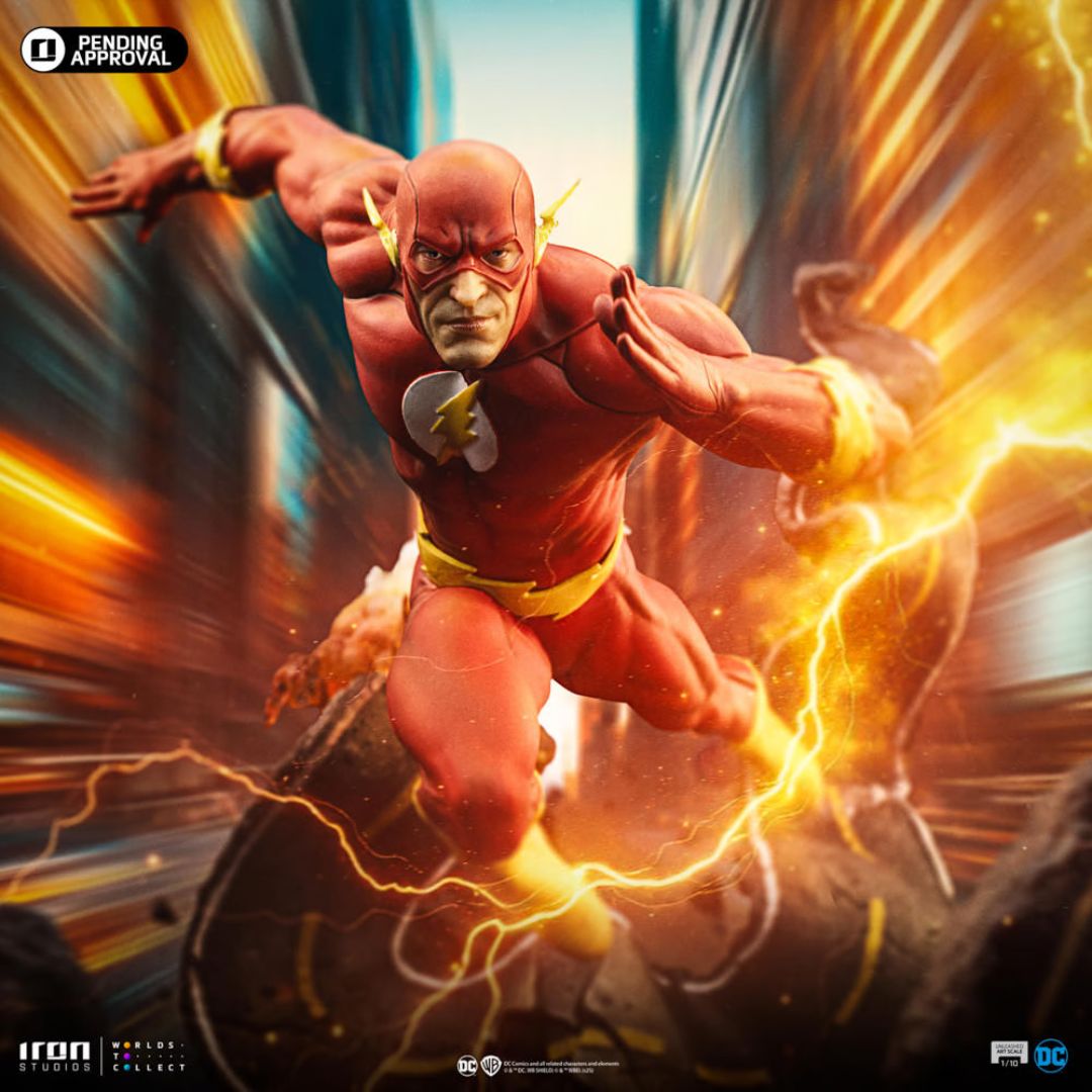 Flash Art Statue By Iron Studios