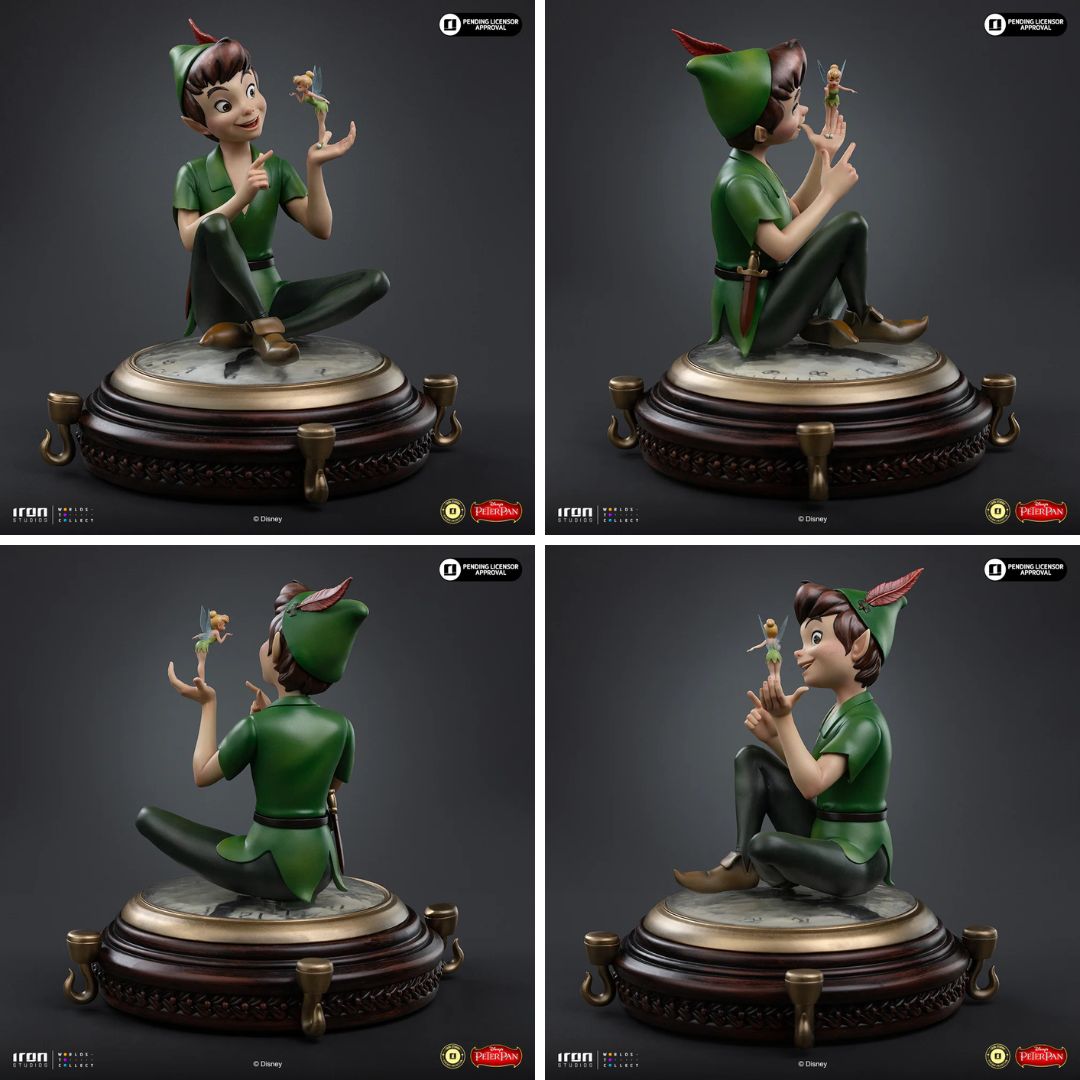 Disney Classics Peter Pan & Tinkerbell Statue By Iron Studios