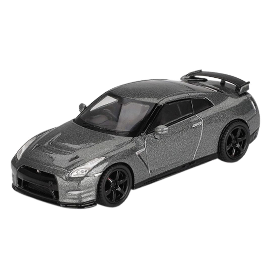 Dark Metal Gray NISSAN GT-R 2013 NISMO R35 CRS Version 1:64 Scale Die-Cast Car By Mini GT