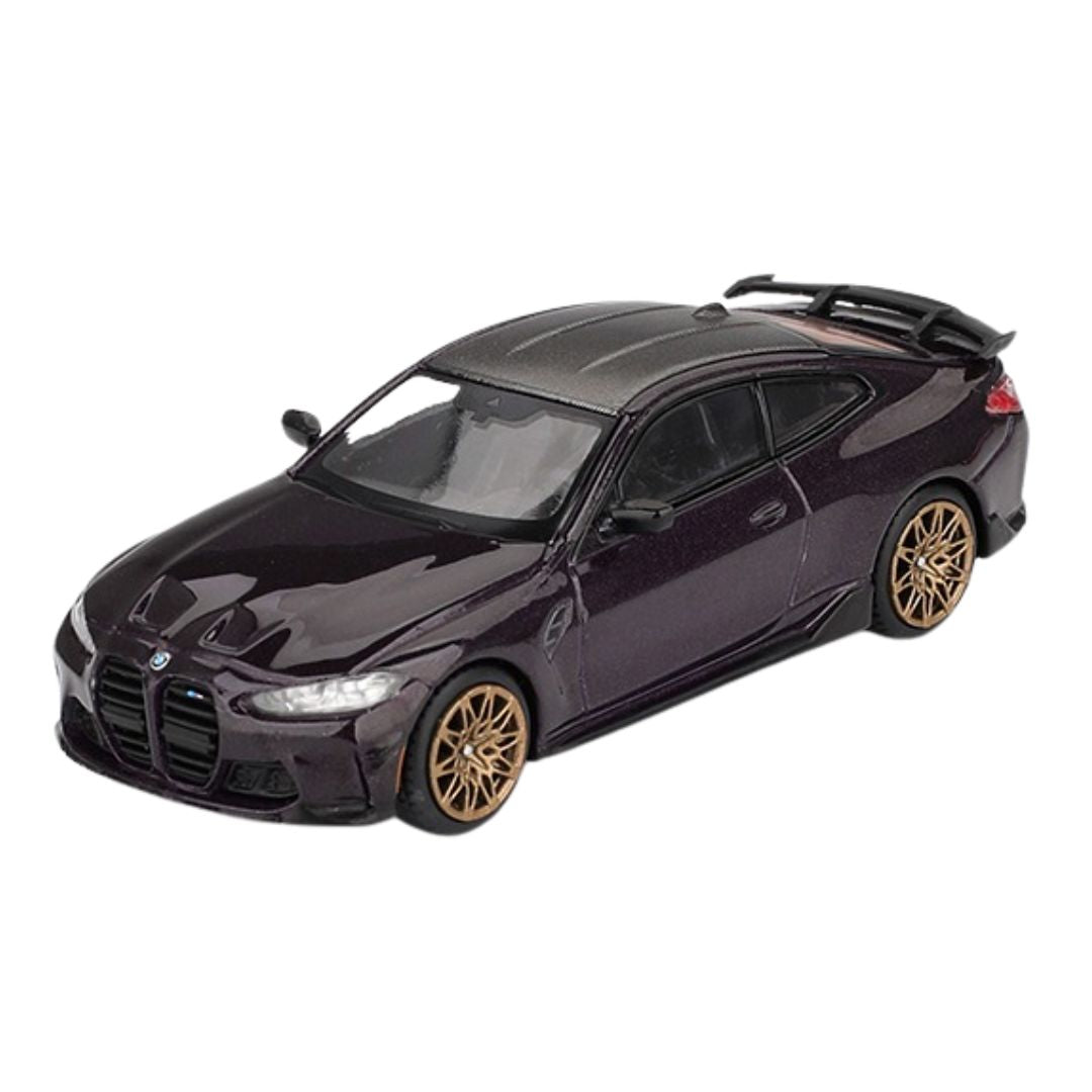 Daytona Violet BMW M4 M-Performance (G82) 1:64 Scale Die-Cast Car By Mini GT