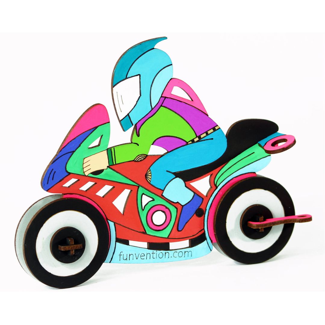 3D Coloring Model - Bike -Funvention - India - www.superherotoystore.com