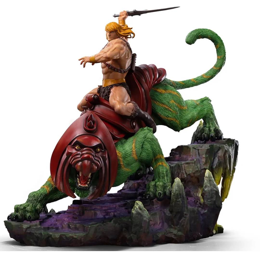 Masters of the Universe - He-man &amp; Battle Cat Deluxe 1/10th Scale Statue by Iron Studios -Iron Studios - India - www.superherotoystore.com