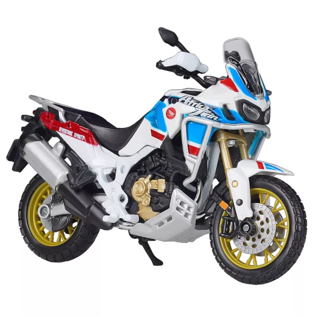 White Honda Africa Twin DCT 1:18 Scale Bike by Maisto -Maisto - India - www.superherotoystore.com