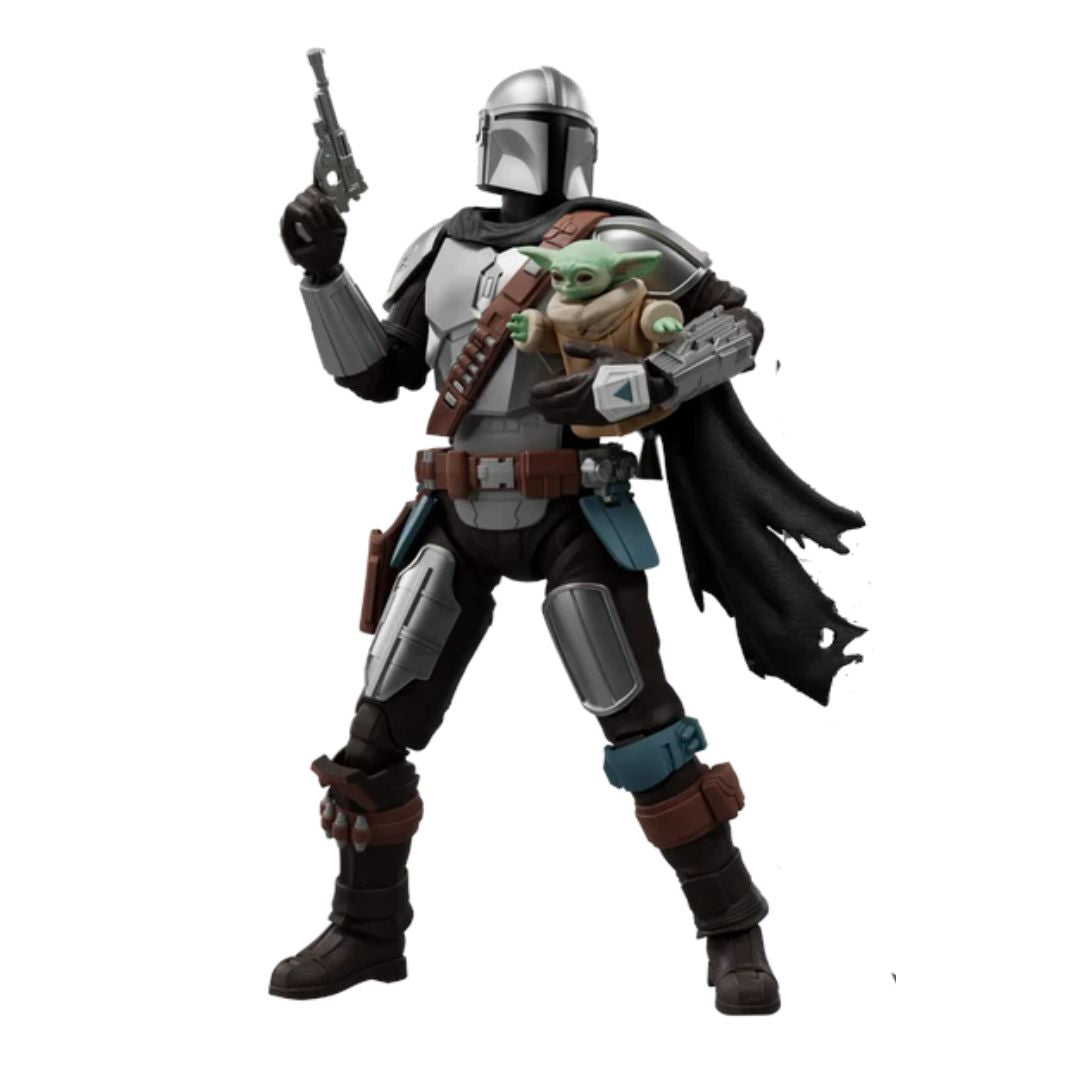 Star Wars:The Mandalorian & Grogu Din Djarin & Grogu Champion Class Model Kit By Blokees