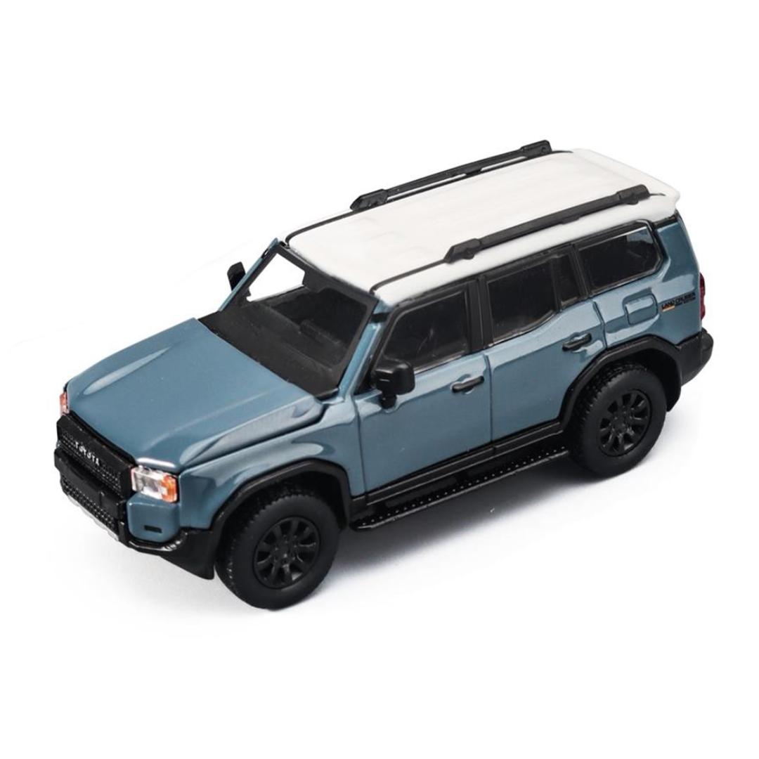 Toyota Land Cruiser 250 Blue with White Top 1:64 Diecast Model Car by Trends Hobby -Trends Hobby - India - www.superherotoystore.com