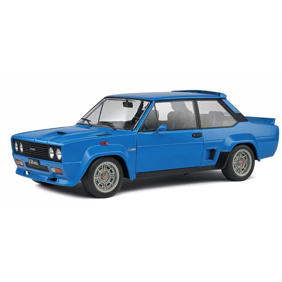 Blue 1980 Fiat 131 Abarth 1:18 Scale die-cast car by Solido -Solido - India - www.superherotoystore.com