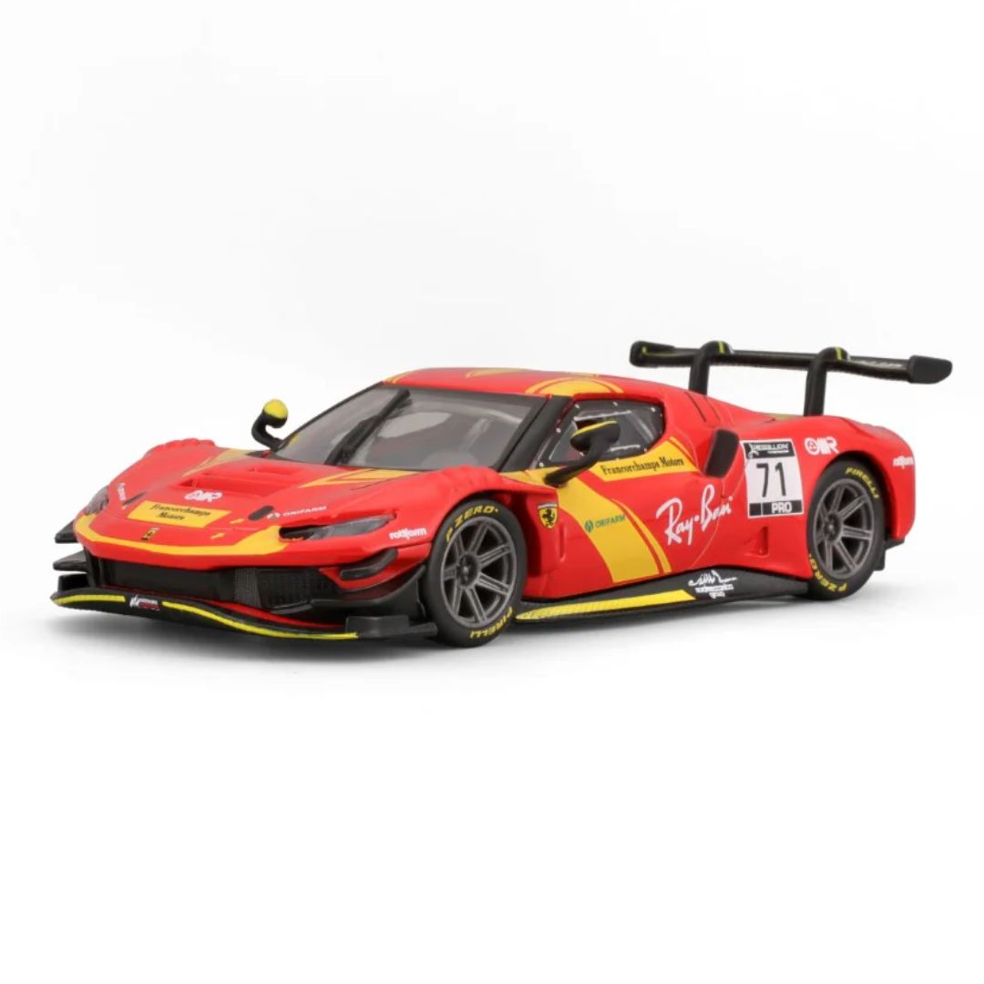 Ferrari Racing 296 GT3 1:43 Scale Die-Cast Car By Bburago -Bburago - India - www.superherotoystore.com