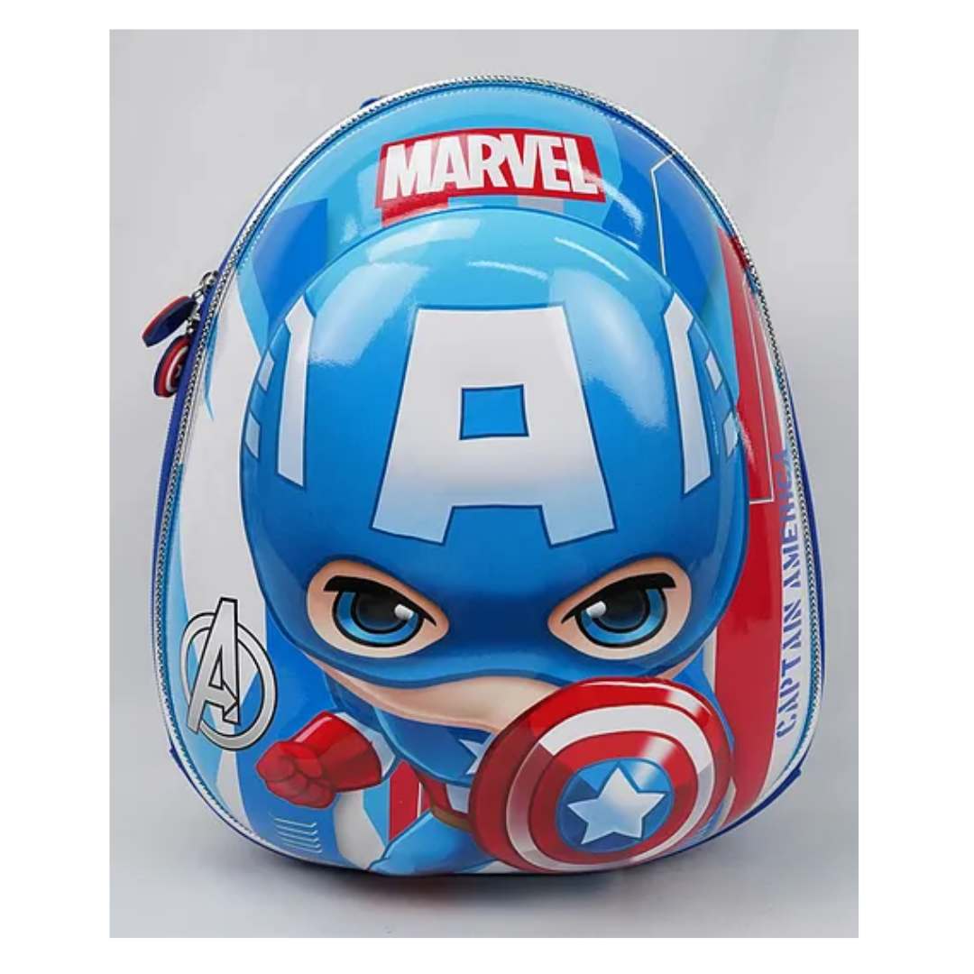 MARVEL CAPTAIN AMERICA HARDSHELL EGG SHAPE BAG - BLUE by Mesuca -Mesuca - India - www.superherotoystore.com