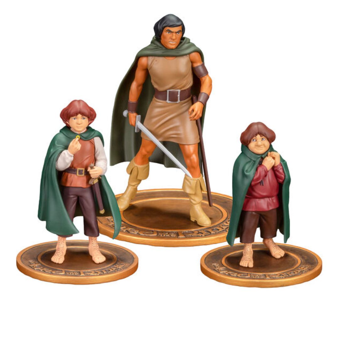 The Lord Of The Rings Animated Film Pvc Figure Set (Frodo Aragorn And Samwise) By Dark Horse