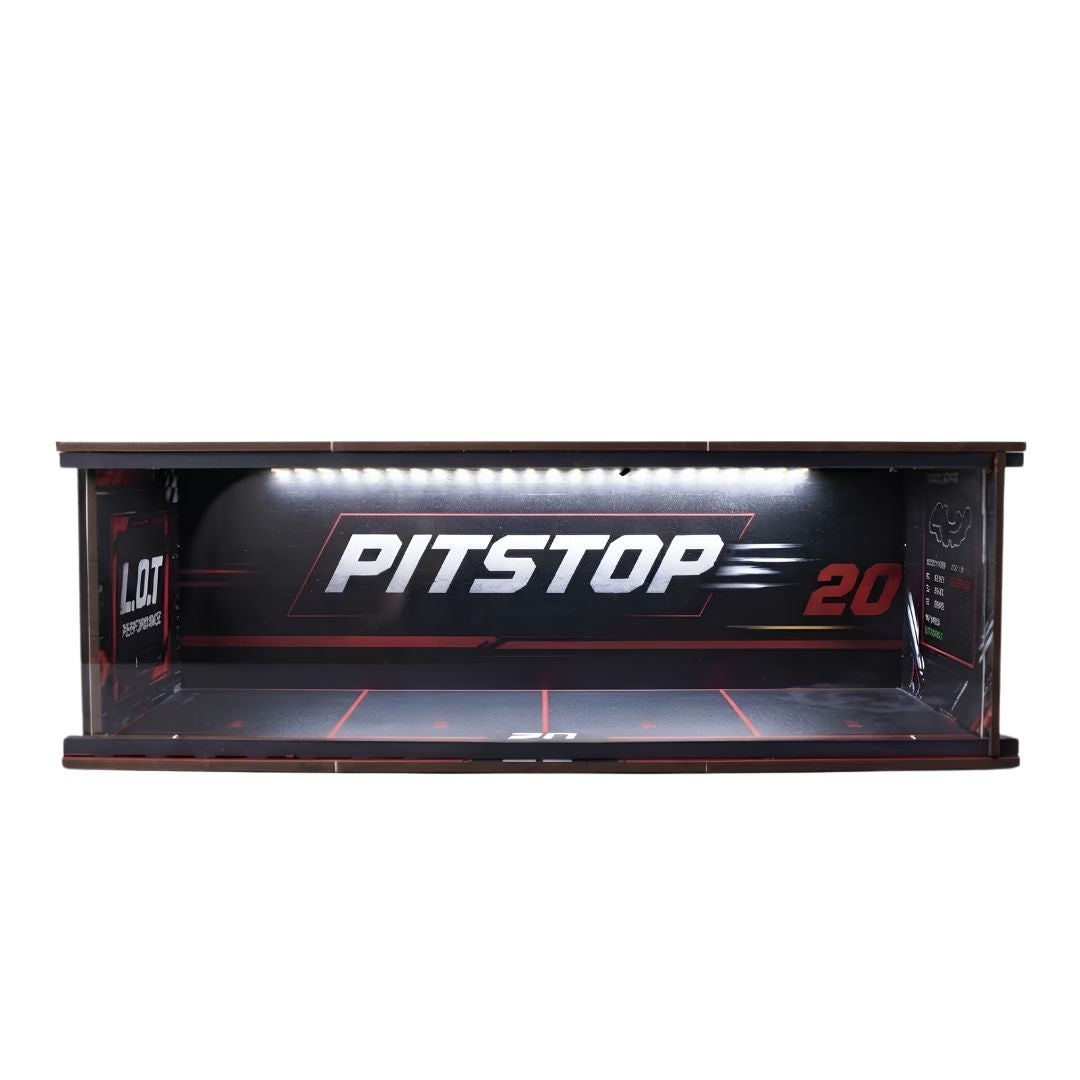 Pit Stop Diorama Black Car By Legend Of Toys