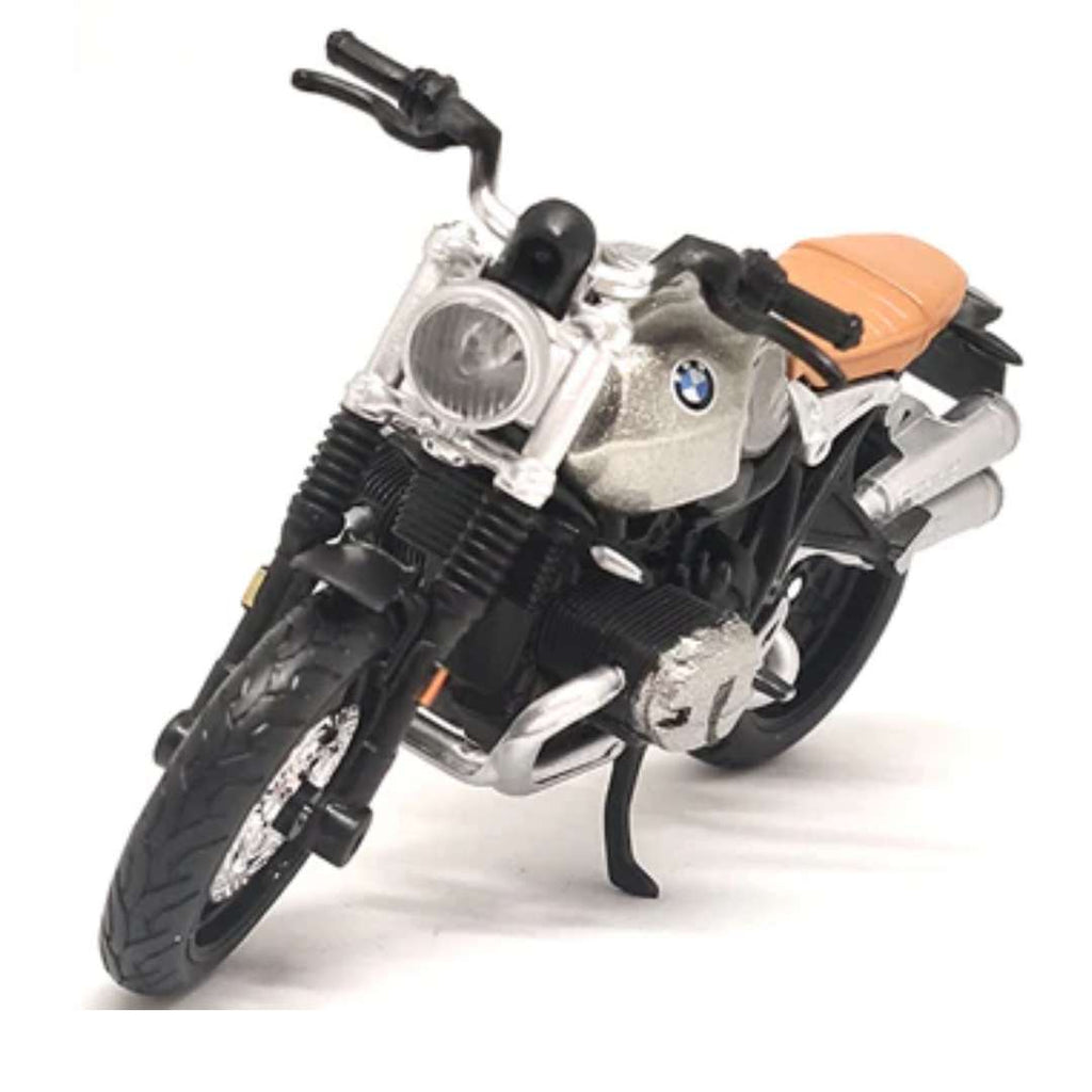 Modèle Moto BMW R NineT Scrambler Gris 1:12 - Maisto - Réplique Détaillée Pour Collectionneurs