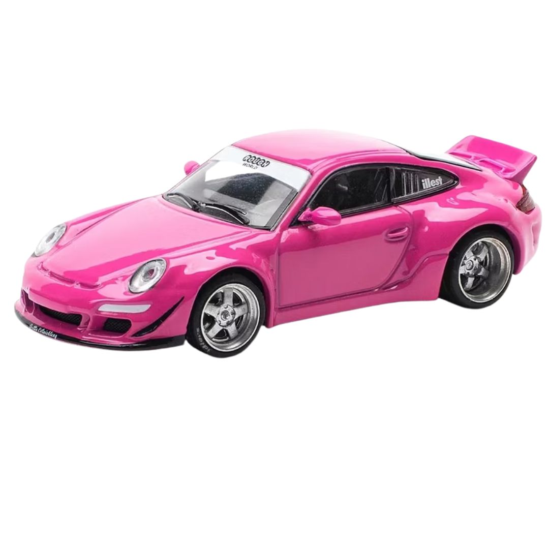 Porsche RWB 997 Pink 1:64 Diecast Model Car by Pop Race