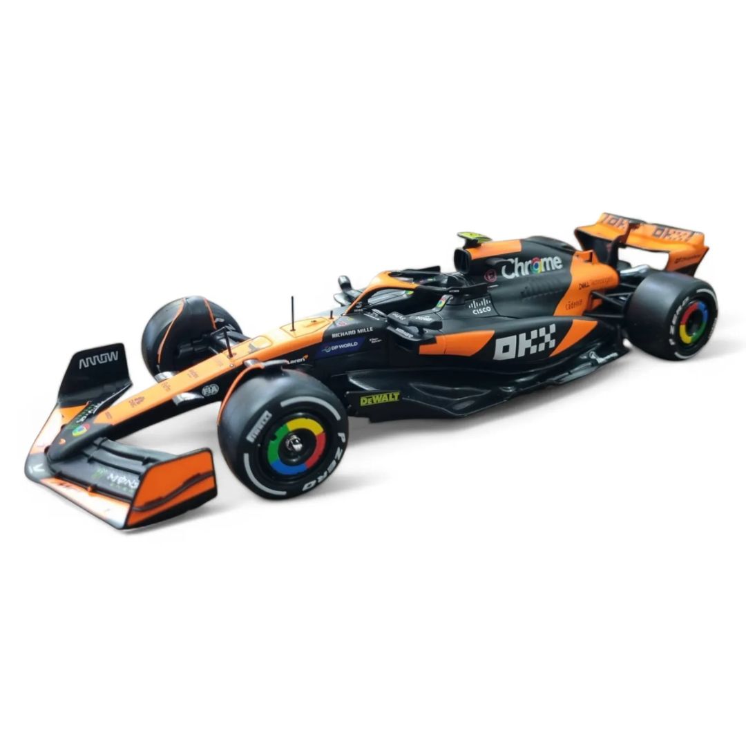 2024 F1 MCLAREN MCL38 with PILOT 1:24 Scale Die-Cast Car by Bburago -Bburago - India - www.superherotoystore.com