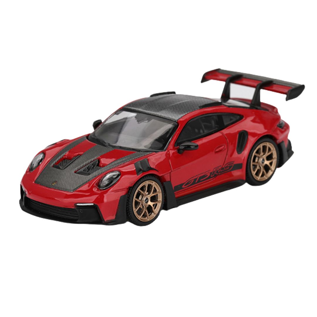 Porsche 911 992 Gt3 Rs Weissach Package Guards Red 1:64 Diecast Car By Mini Gt