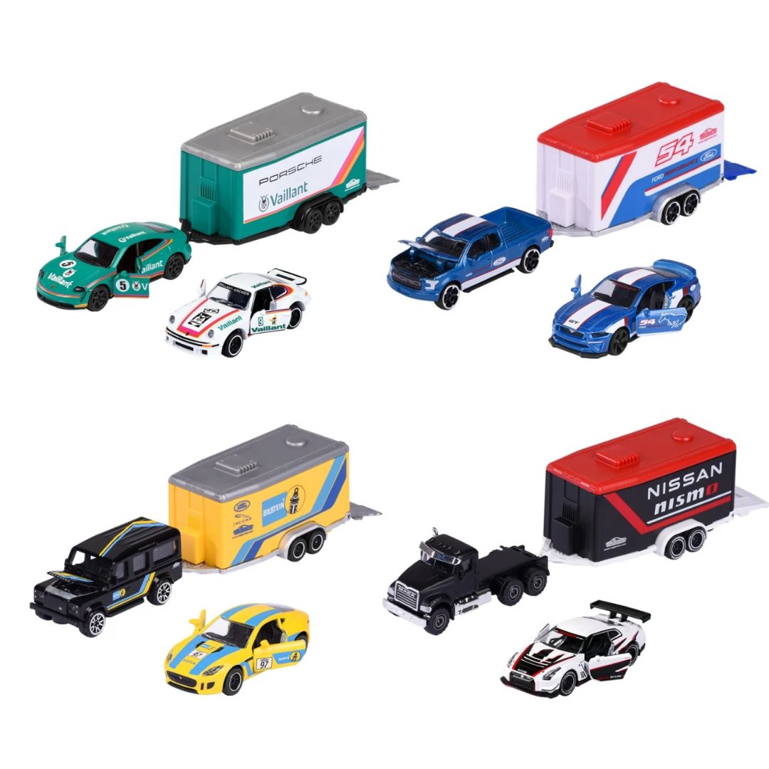 Car Diecast 4 Diecast Trailer Assortment By Majorette By Majorette -Majorette - India - www.superherotoystore.com