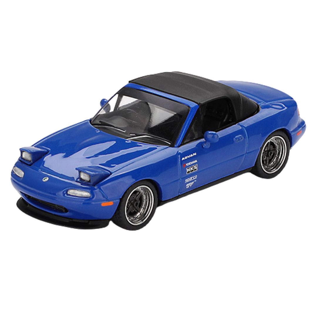 Mazda Miata MX-5 (NA) Tuned Version Dark Blue 1:64 Scale Die-Cast Car By Mini GT -Mini GT - India - www.superherotoystore.com