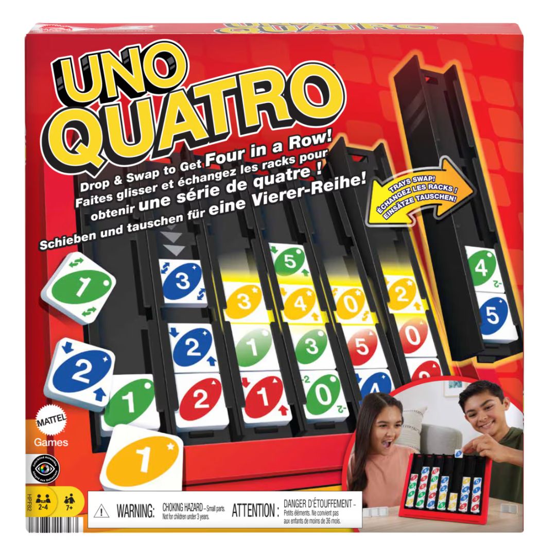 Uno Quatro Board Game By Mattel