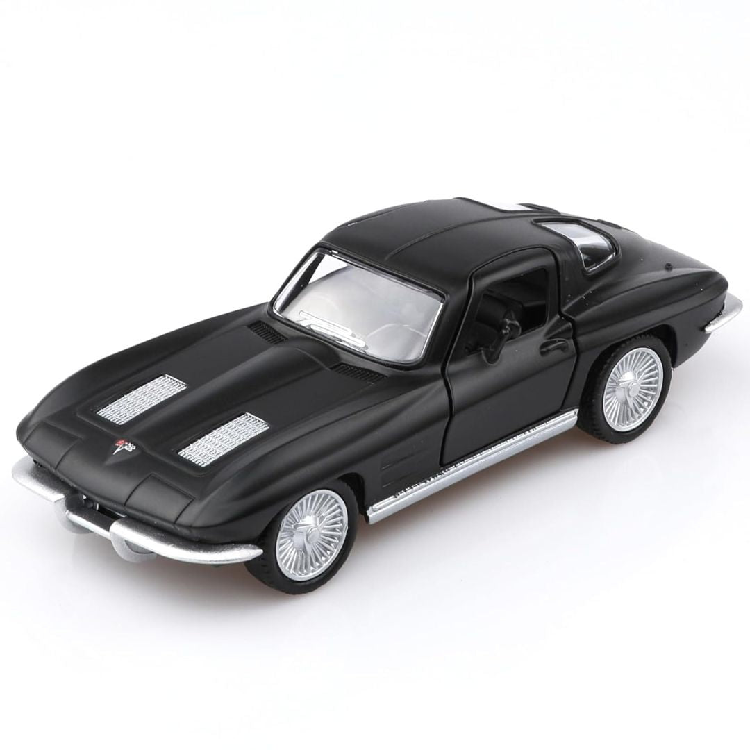 Matt Black 1963 Chevrolet Corvette Stingray Split Window 1:43 Scale Die-Cast Car By RMZ