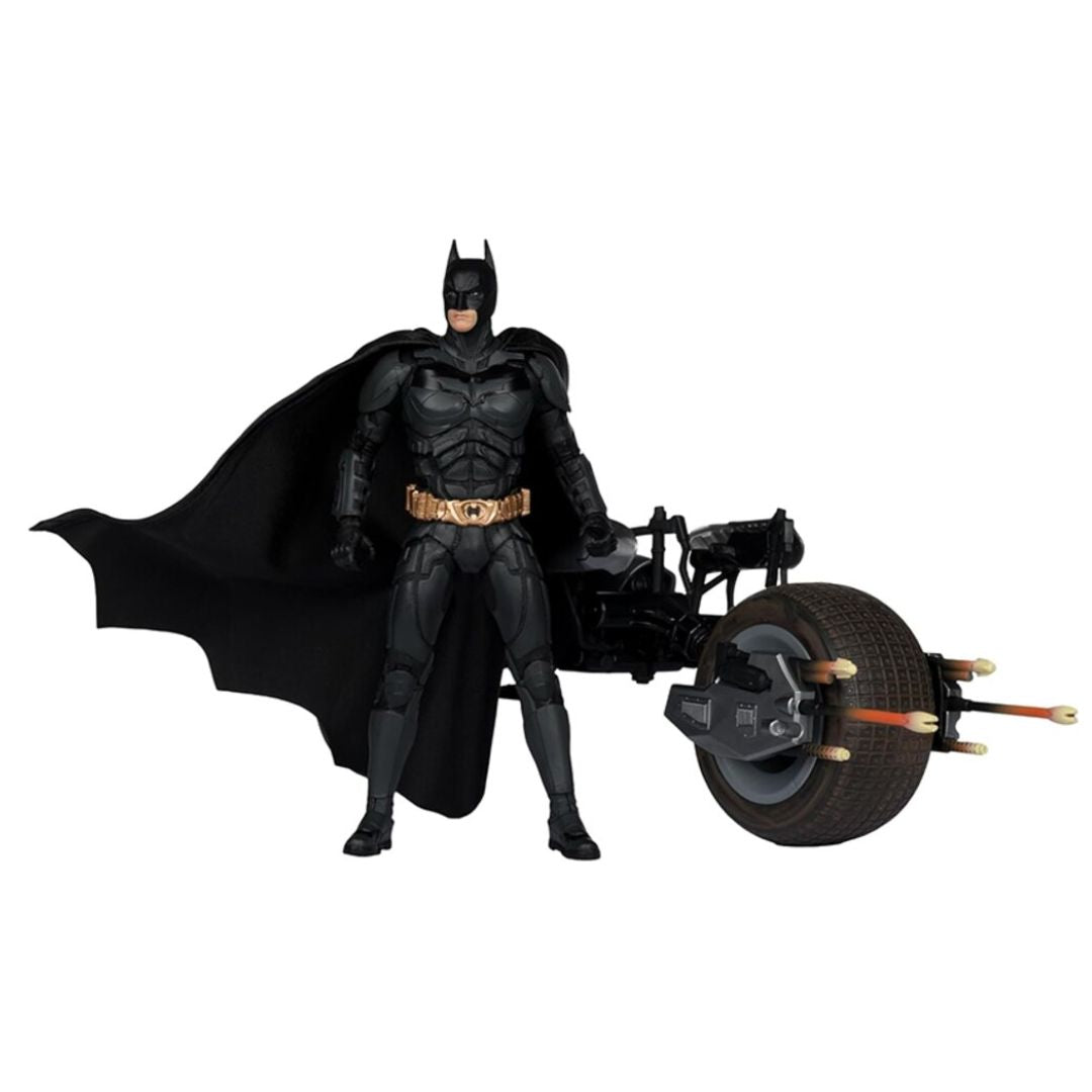 Batpod With Batman (The Dark Knight) DC Multiverse By Mcfarlane Toys -McFarlane Toys - India - www.superherotoystore.com