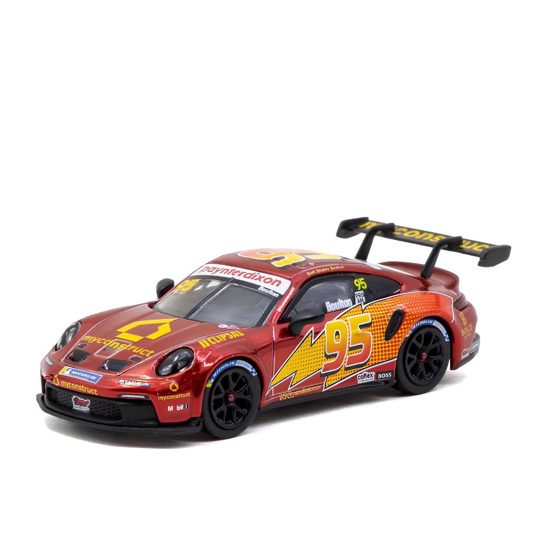 Porsche 911 Gt3 Cup 992 Porsche Carrera Cup Australia 2025 Brett Boulton Chrome Red 1:64 Scale Die-Cast Car By Tarmac Works