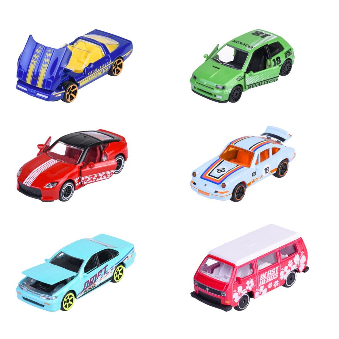 Castheads 6 Pack 1:64 Scale Die-Cast Car By Majorette