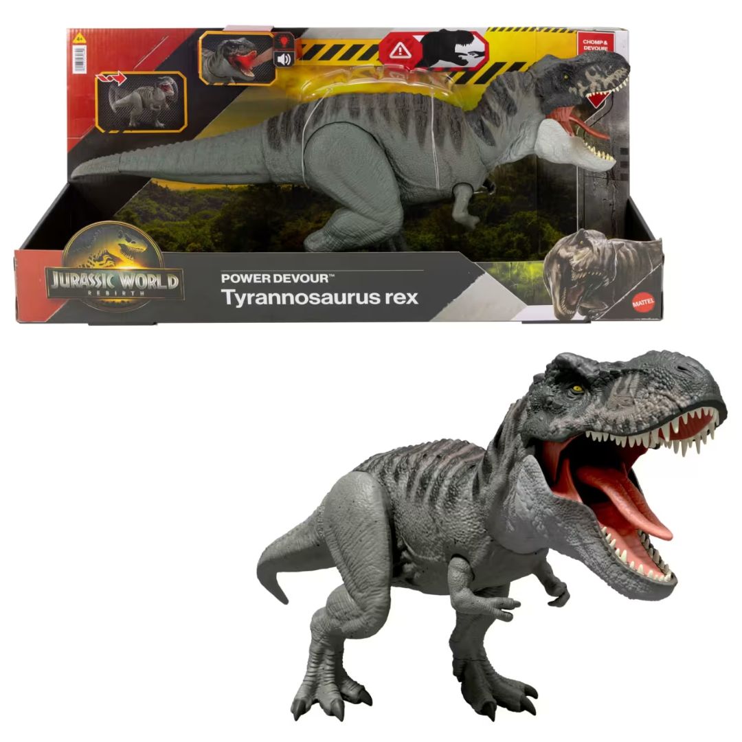 Jurassic World Rebirth Power Devour Tyrannosaur Rex Dinosaur Figure By Mattel -Mattel - India - www.superherotoystore.com