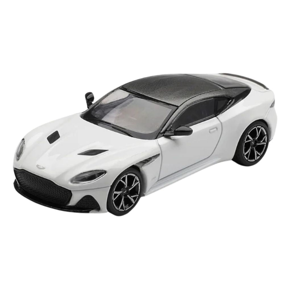 Aston Martin Dbs Stratus White 1:64 Scale Die-Cast Car By Mini Gt