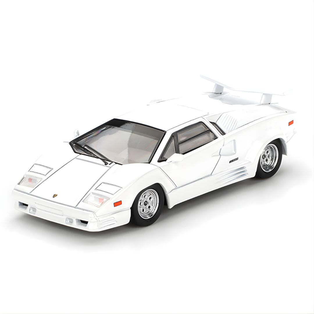 Lamborghini Countach 25th Anniversary White 1:64 Scale Die-Cast Car by Mini GT