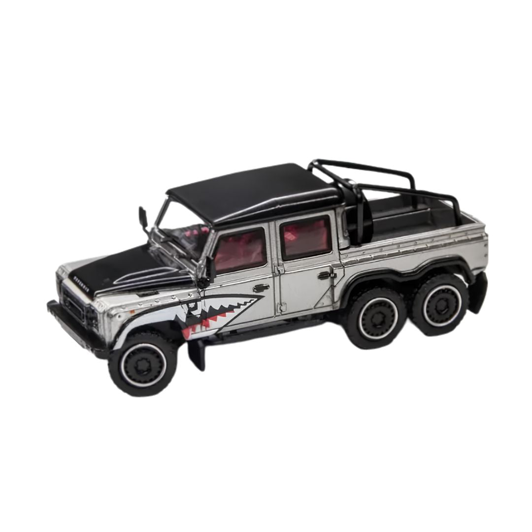 Defender 6X6 Silver 1:64 Scale Die-Cast Car By Shadow Pro