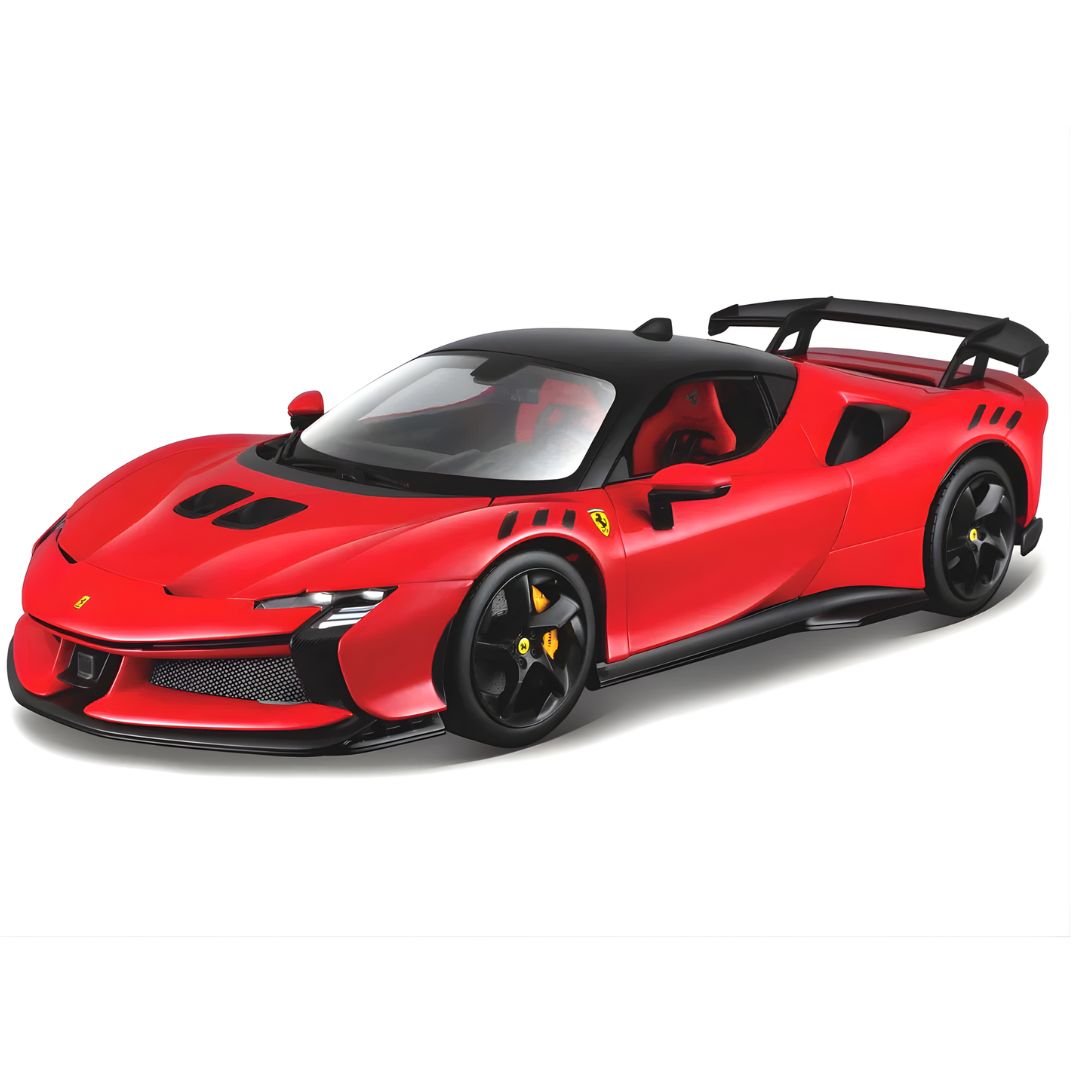 Red Ferrari SF90 XX Stradale in Hard Case 1:24 Scale Die-Cast Car by Bburago