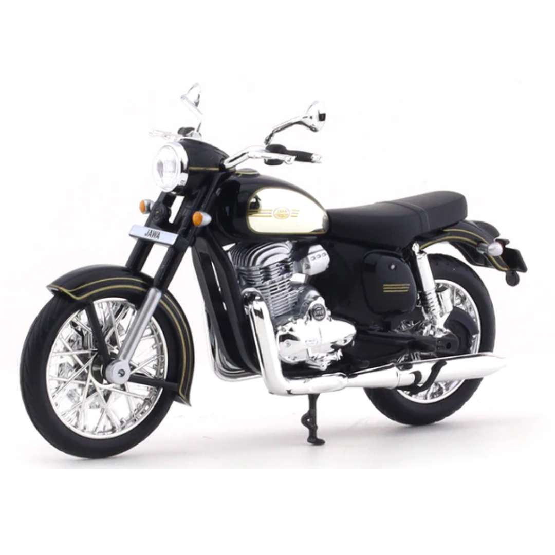 Black JAWA CLASSIC CHROME VERSION Die-cast Bike By Maisto -Maisto - India - www.superherotoystore.com