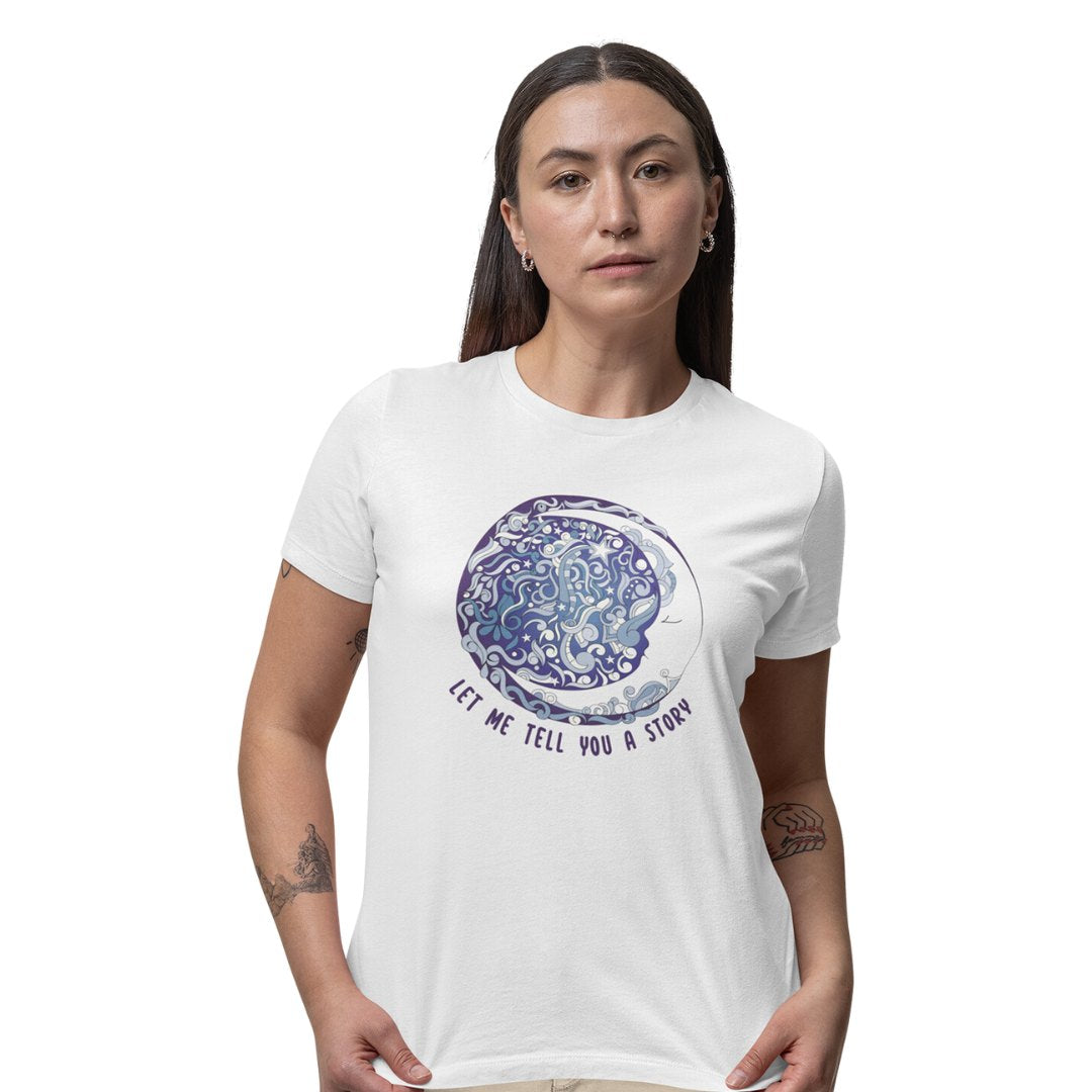 Let me tell you a story Women&#39;s Mandala T-Shirt -The Bay Store X The Doodleist - India - www.superherotoystore.com