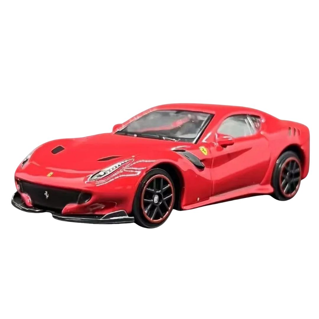 Red Race &amp; Play Ferrari F12tdf 1:64 Scale Die-Cast Car By Bburago