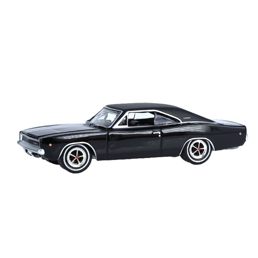 1968 Dodge Charger R/T - Black (Hobby Exclusive) - Evergreen 1:64 Scale Die-Cast Car By Green Light -Green Light - India - www.superherotoystore.com