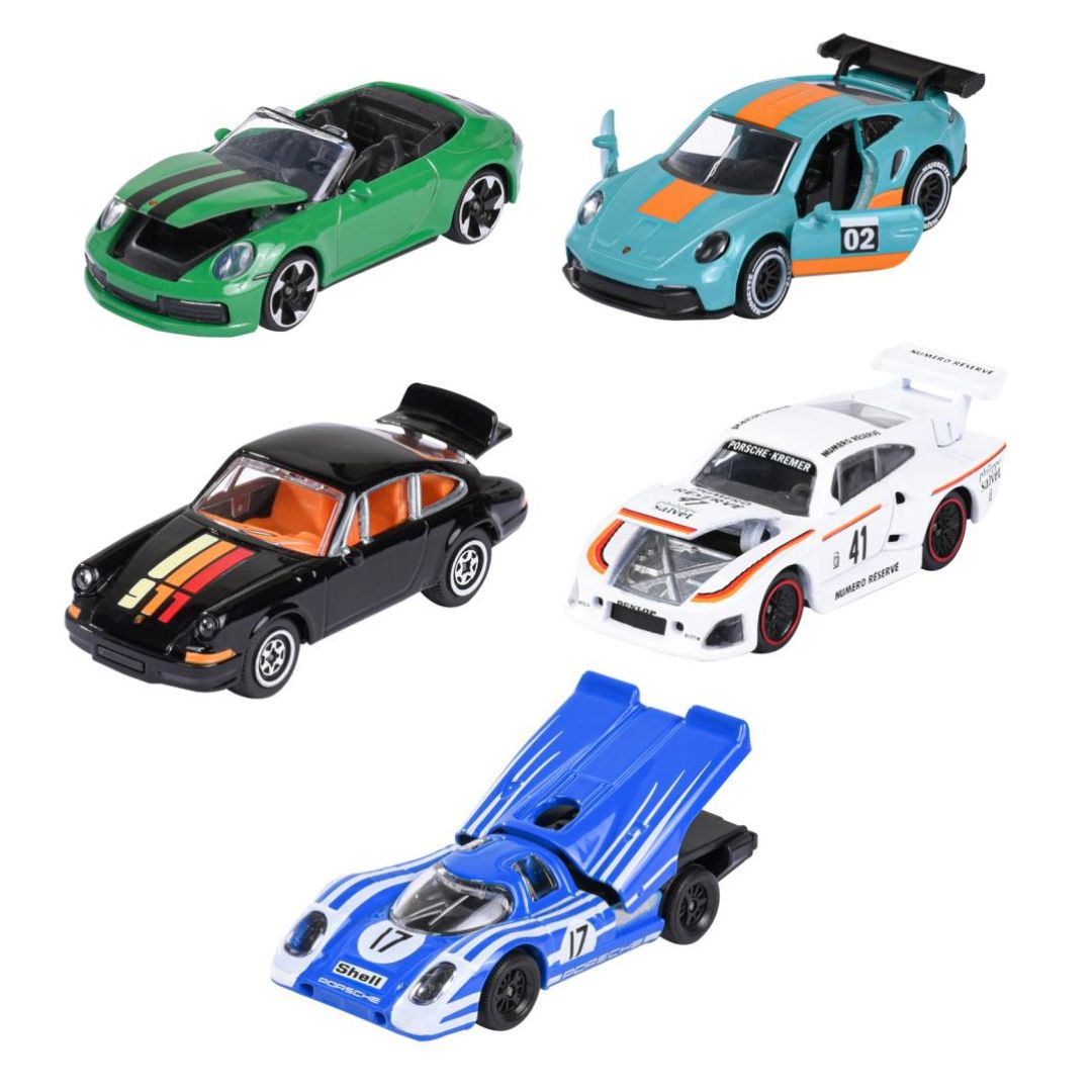 Porsche 1:64 Scale 5 Pack Die-Cast Car Set by Majorette -Majorette - India - www.superherotoystore.com
