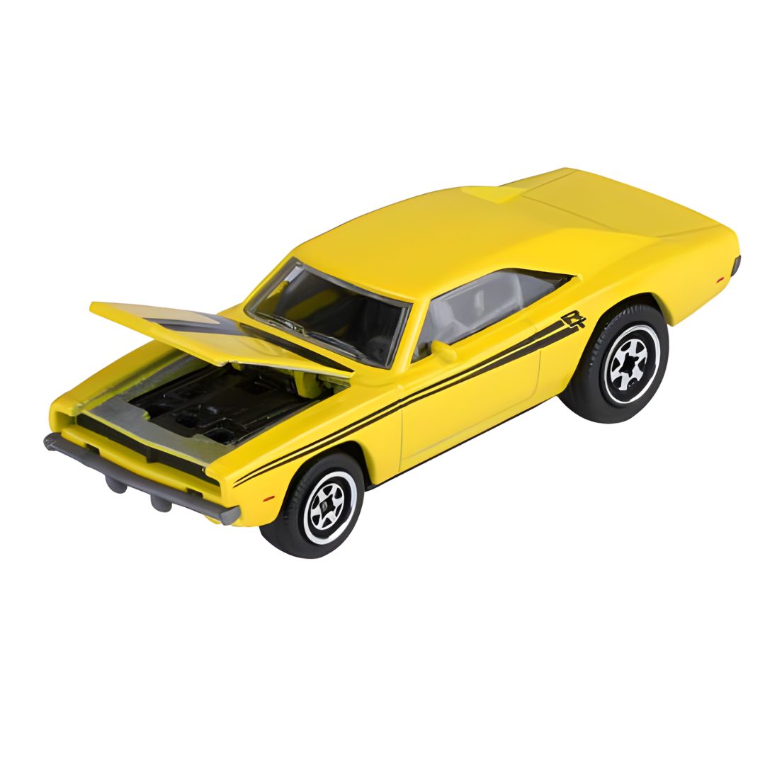 Vintage Yellow Dodge Charger 1:64 Scale Die-Cast Car By Majorette -Majorette - India - www.superherotoystore.com