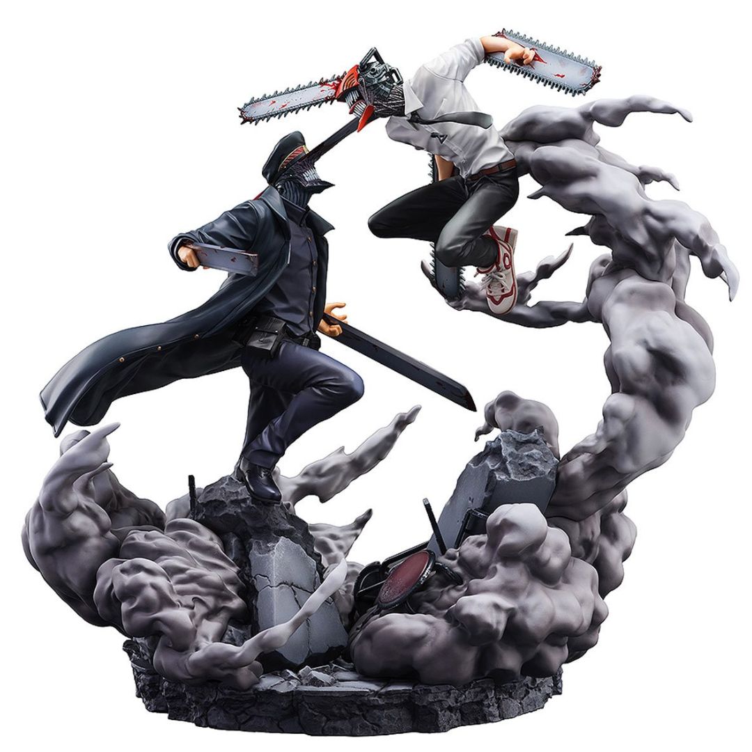 Chainsaw Man vs Samurai Sword Super Station statue by Sega Goods -SEGA Goods - India - www.superherotoystore.com