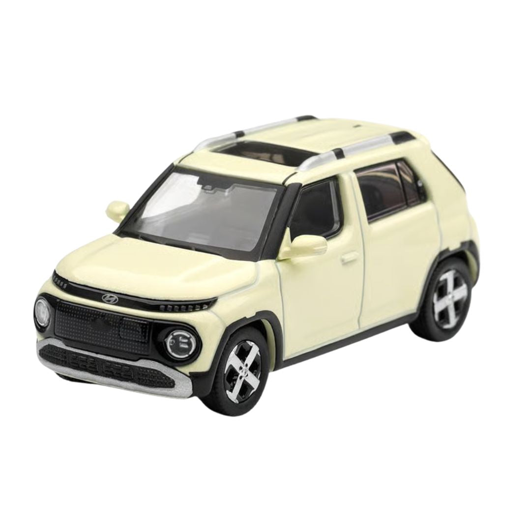 Hyundai Casper Butter Cream Yellow Pearl1:64 Diecast Car By Mini Gt