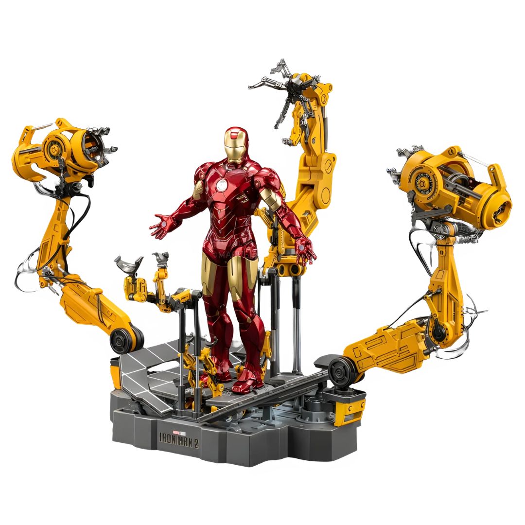 Iron Man Mk4 &amp; Suit-Up Gantryaction Figure By Zd Toys -ZD Toys - India - www.superherotoystore.com