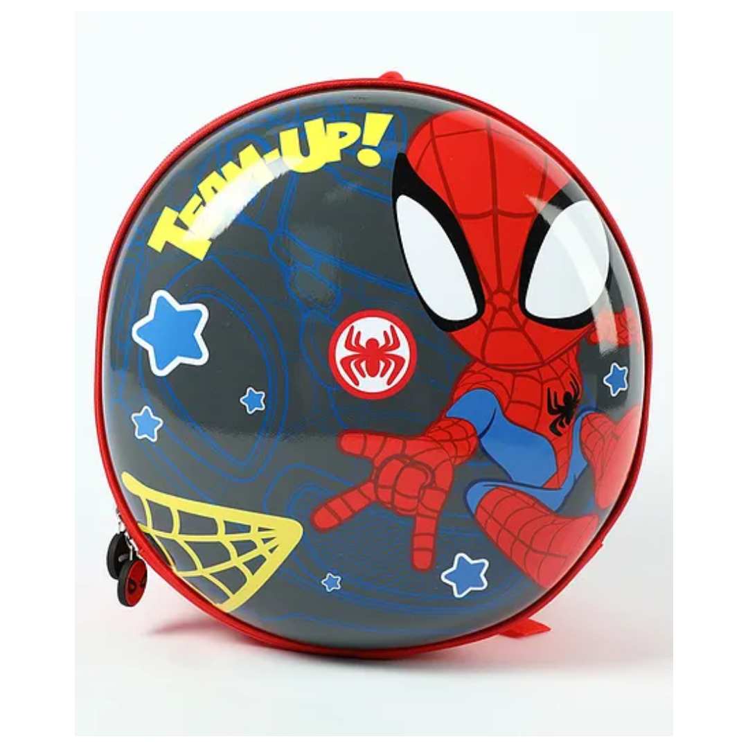 MARVEL SPIDER-MAN ROUND SHAPE HARDSHELL BAG - BLACK/RED by Mesuca -Mesuca - India - www.superherotoystore.com