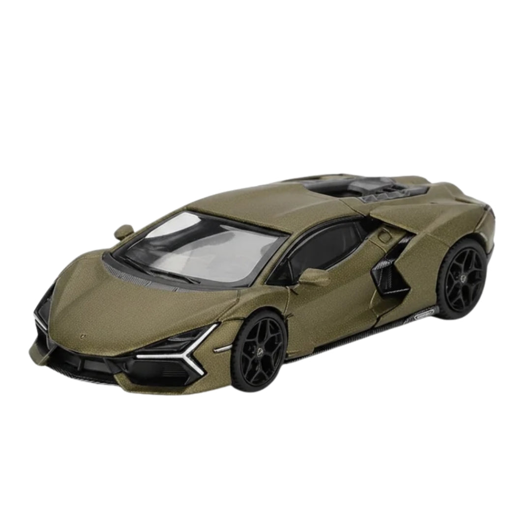 Lamborghini Revuelto Verde Gea Matte 1:64 Scale Die-Cast Car By Mini Gt
