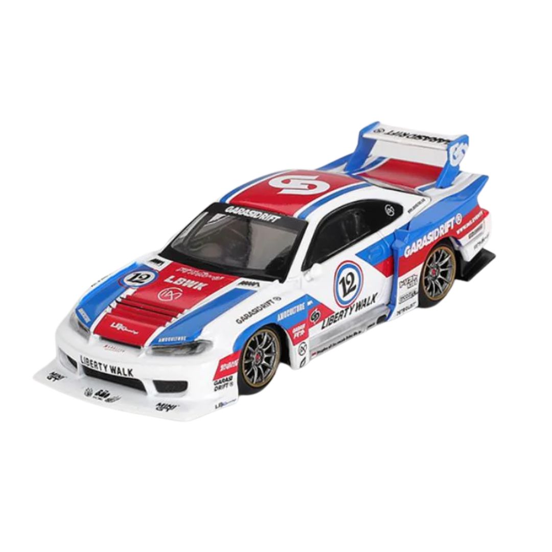 Nissan LB-Super Silhouette S15 SILVIA GARASIDRIFT x LBWK 2025 1:64 Scale Die-Cast Car By Mini GT