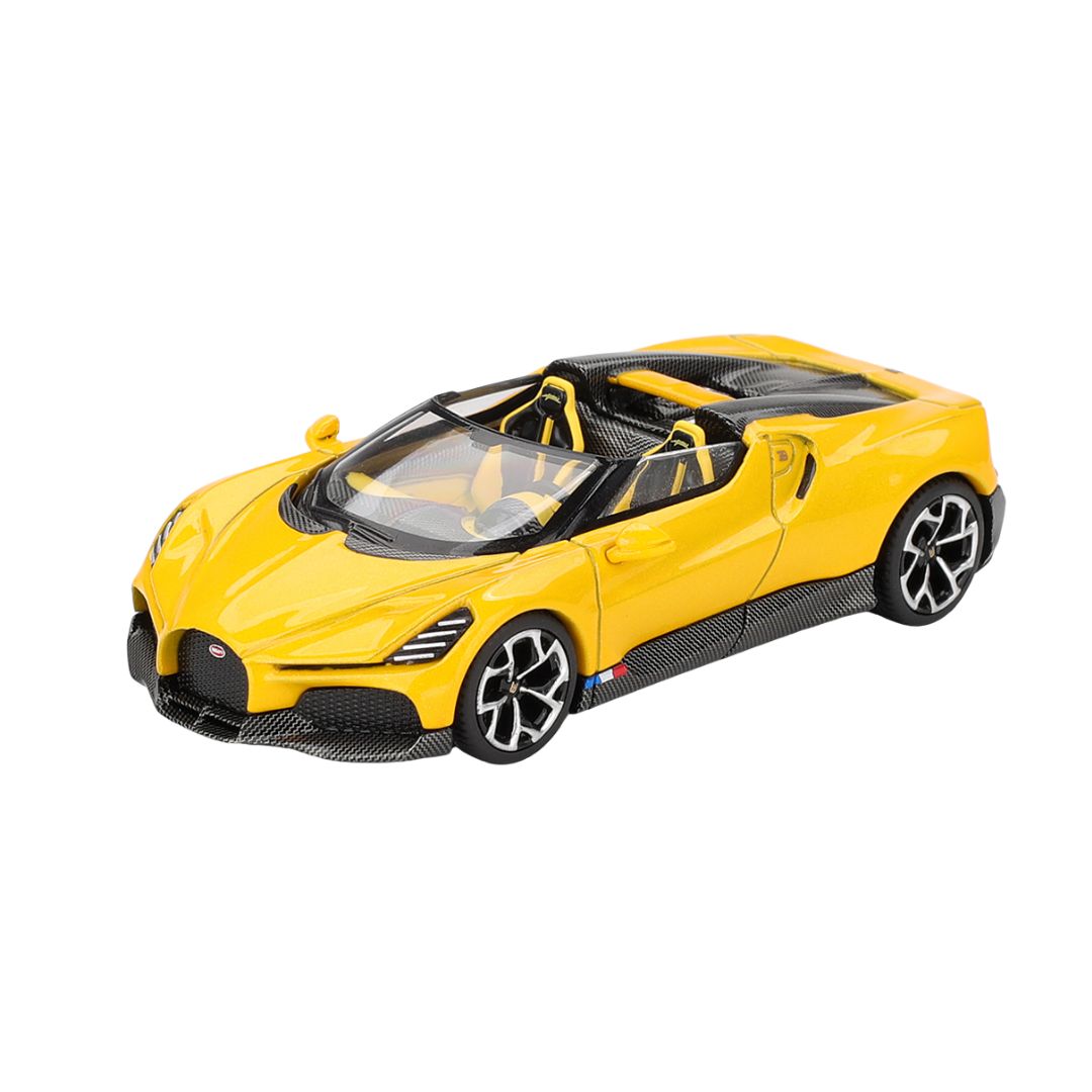 Bugatti W16 Mistral Yellow By Mini Gt -Mini GT - India - www.superherotoystore.com